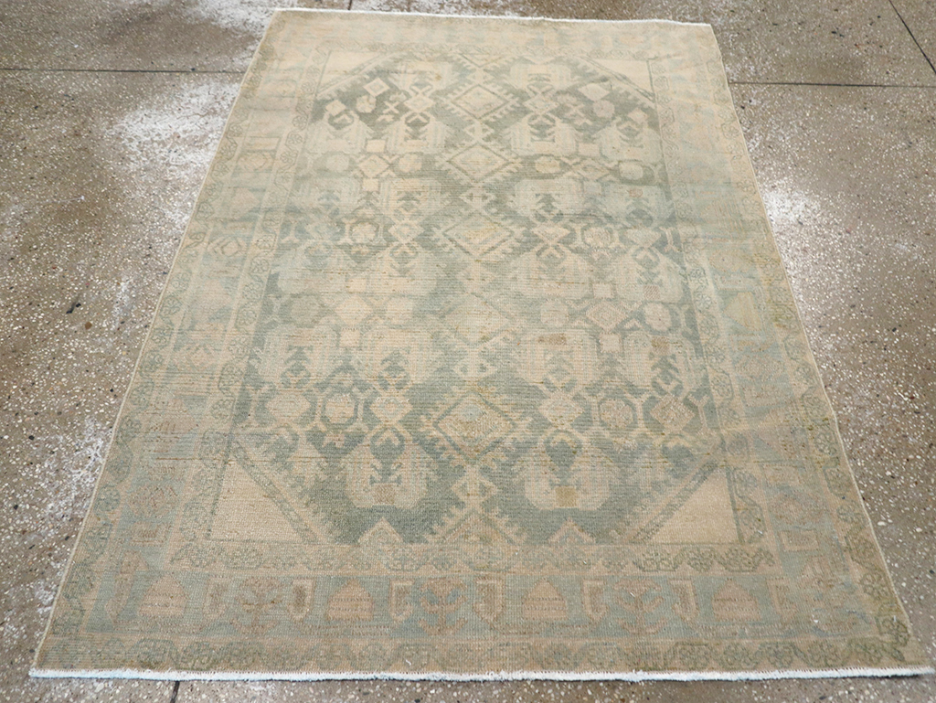 Vintage Persian Malayer Throw Rug, No.32821 - Gss