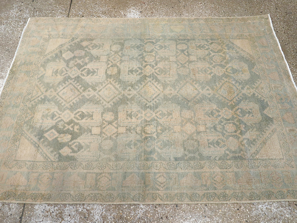 Vintage Persian Malayer Throw Rug, No.32821 - Gss