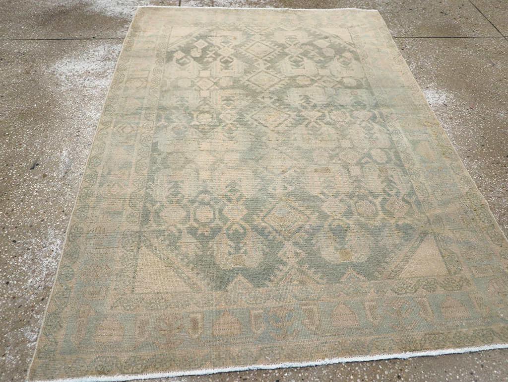 Vintage Persian Malayer Throw Rug, No.32821 - Gss