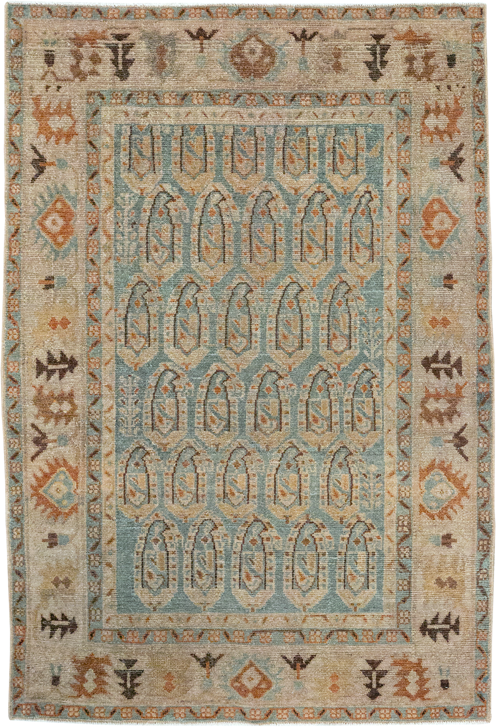 Vintage Persian Malayer Throw Rug, No.32822 - Gss