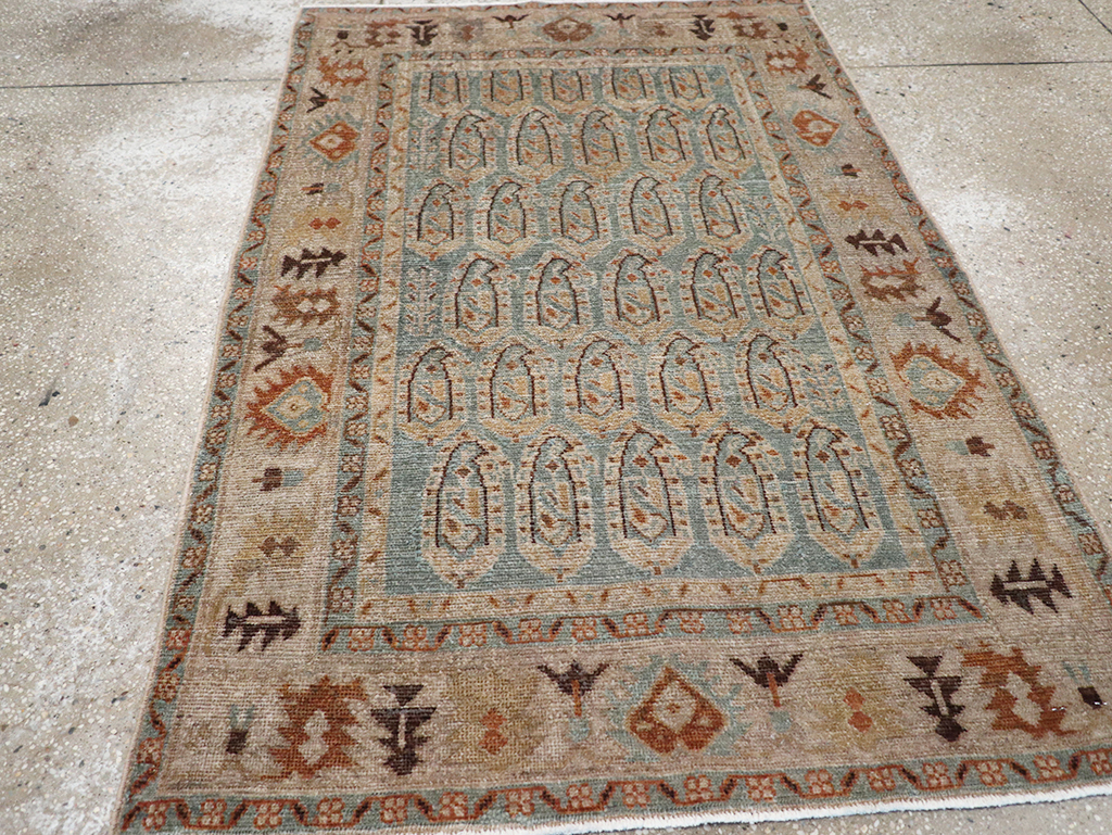 Vintage Persian Malayer Throw Rug, No.32822 - Gss