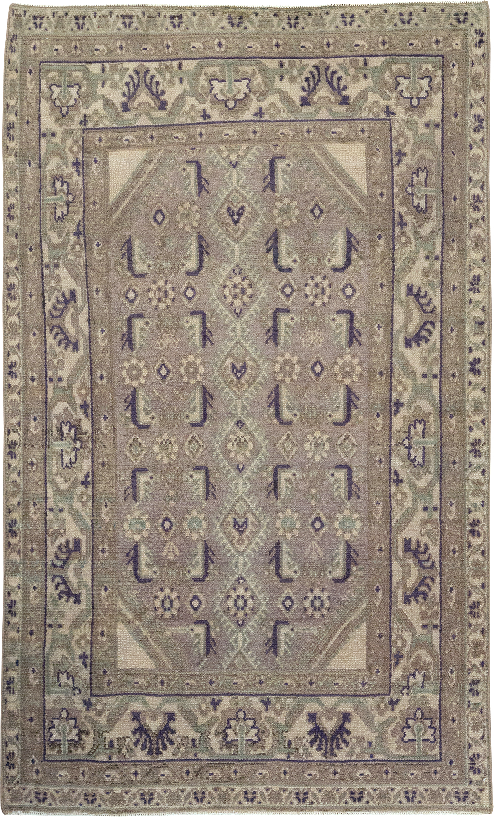 Vintage Persian Malayer Throw Rug, No.32824 - Gss