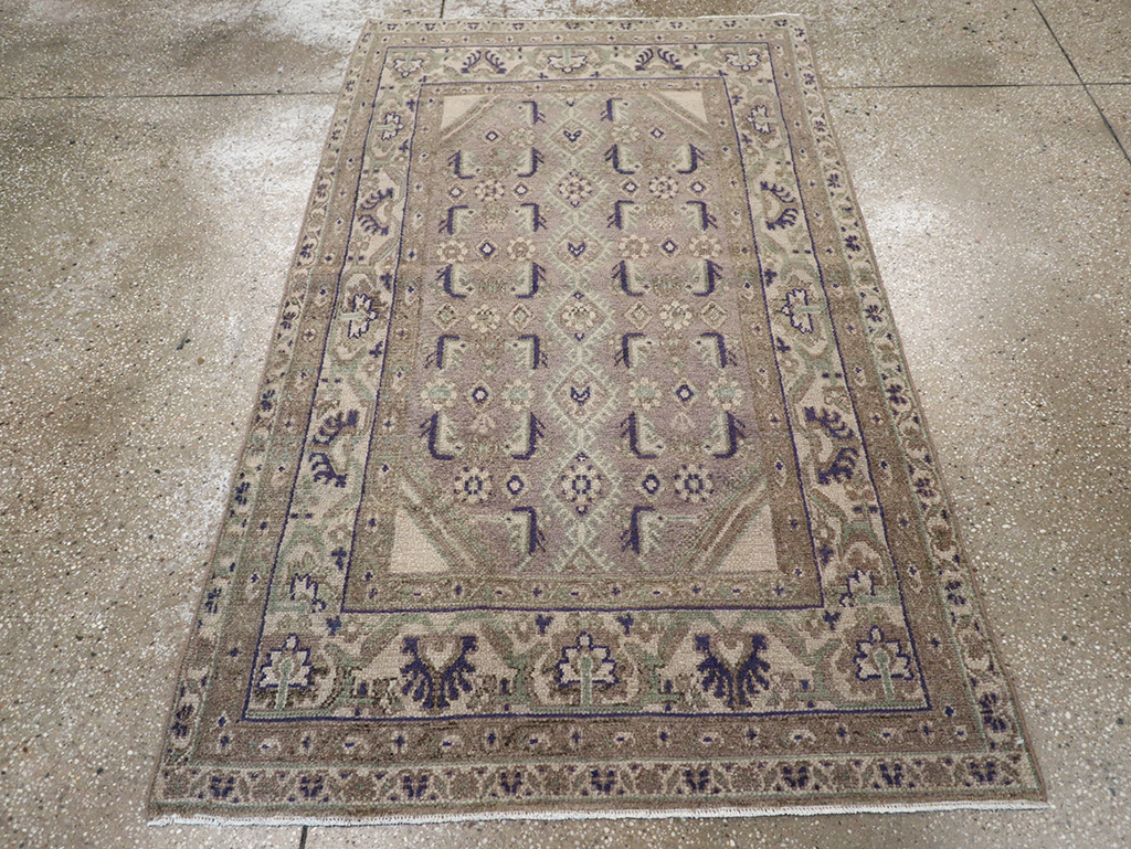 Vintage Persian Malayer Throw Rug, No.32824 - Gss