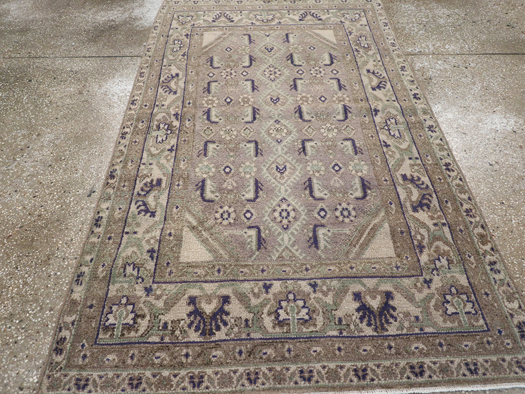 Vintage Persian Malayer Throw Rug, No.32824 - Gss