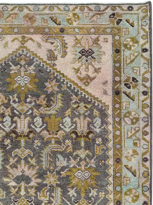Vintage Persian Malayer Throw Rug, No.32825 - Gss