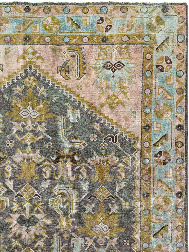 Vintage Persian Malayer Throw Rug, No.32825 - Gss