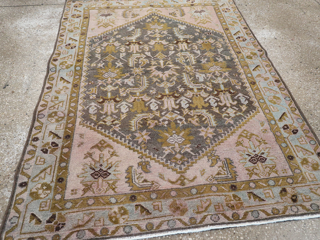 Vintage Persian Malayer Throw Rug, No.32825 - Gss