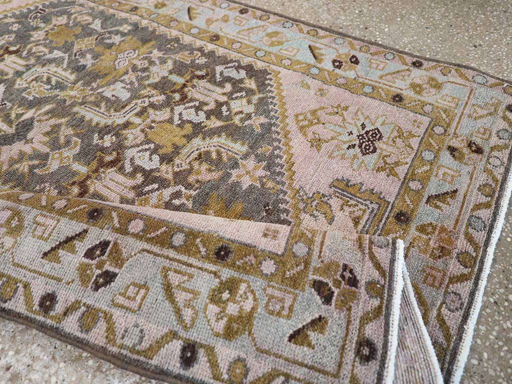 Vintage Persian Malayer Throw Rug, No.32825 - Gss