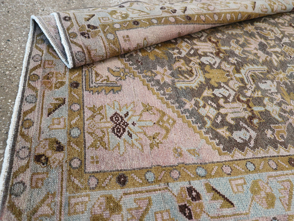 Vintage Persian Malayer Throw Rug, No.32825 - Gss