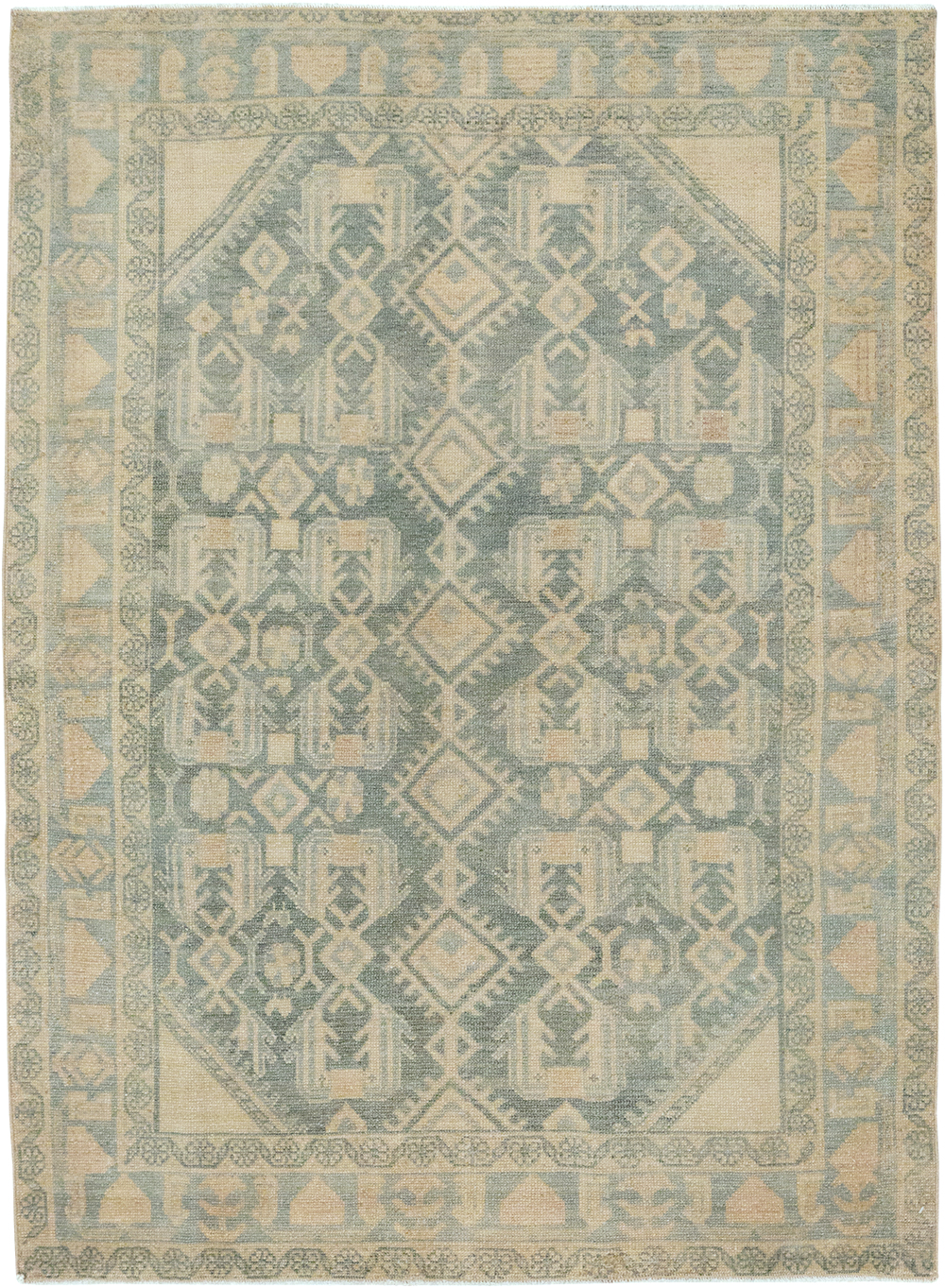 Vintage Persian Malayer Throw Rug, No.32826 - Gss