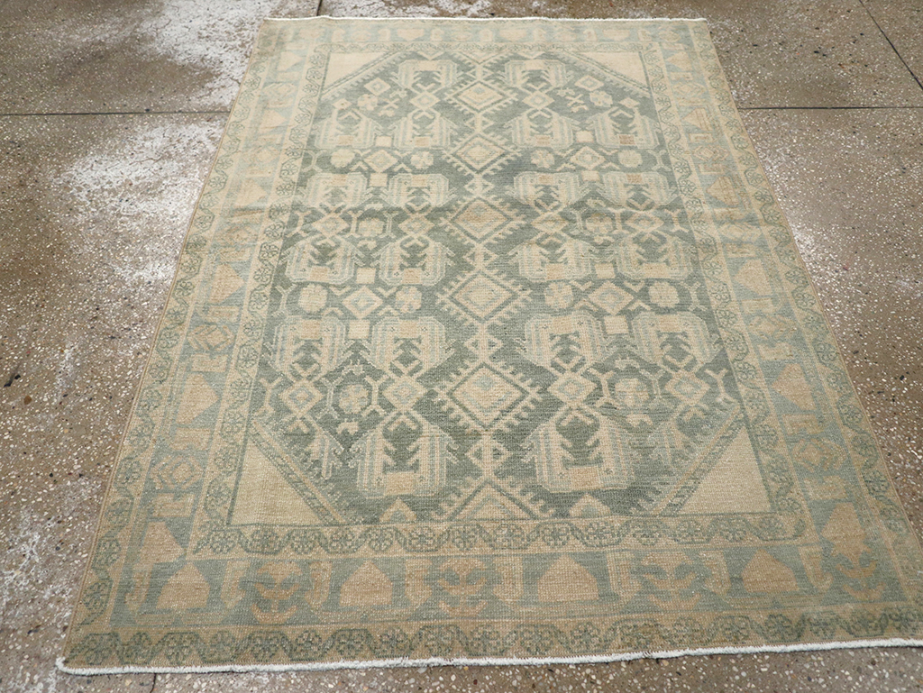 Vintage Persian Malayer Throw Rug, No.32826 - Gss