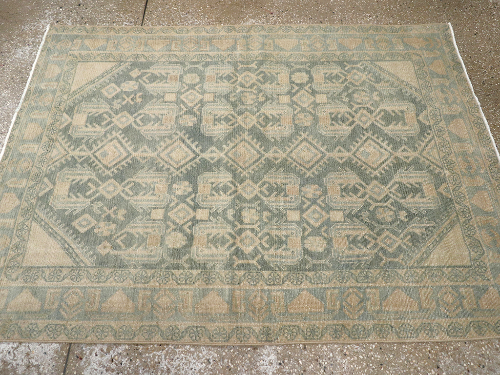 Vintage Persian Malayer Throw Rug, No.32826 - Gss