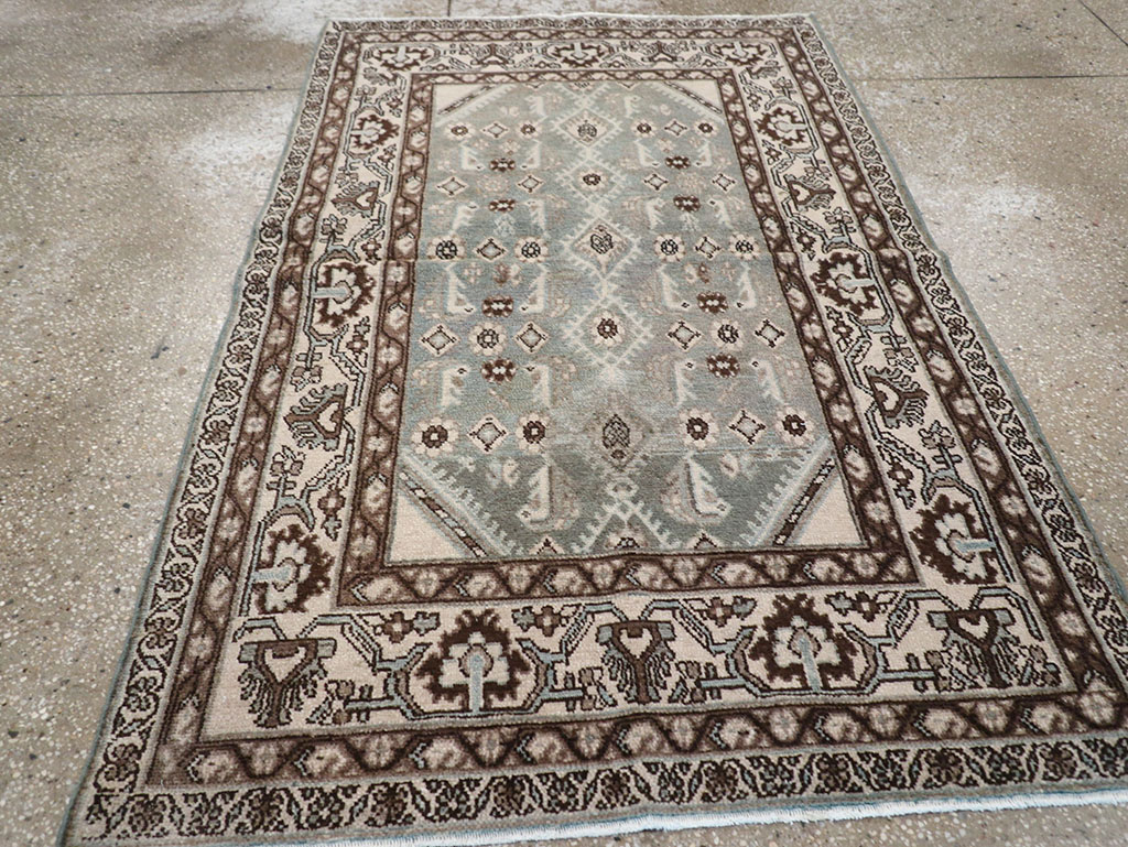 Vintage Persian Malayer Throw Rug, No.32827 - Gss
