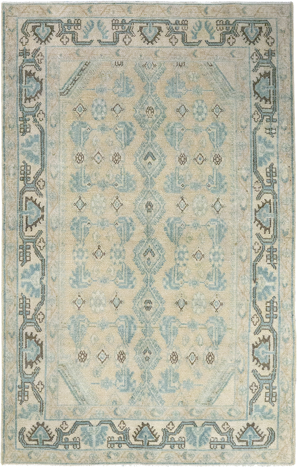Vintage Persian Malayer Throw Rug, No.32828 - Gss