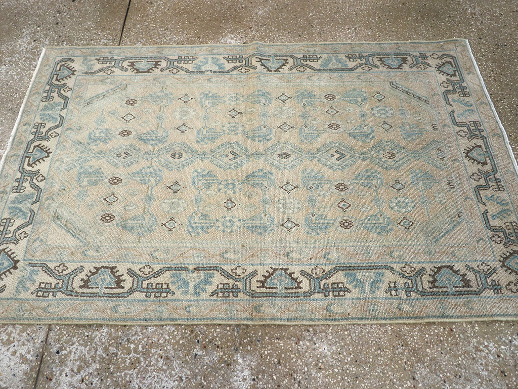 Vintage Persian Malayer Throw Rug, No.32828 - Gss