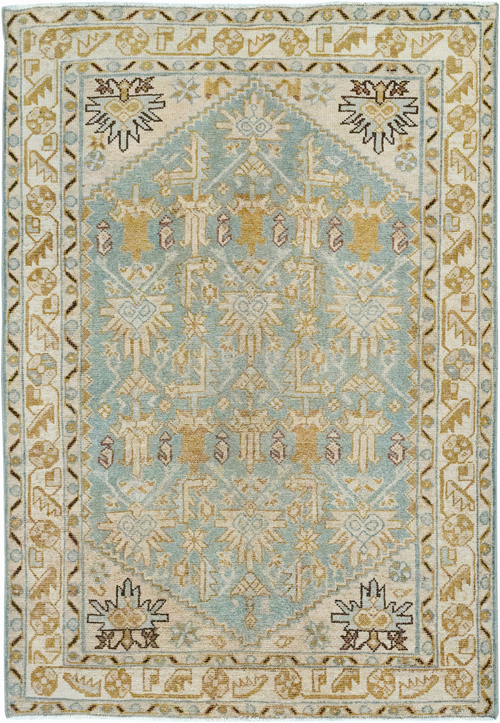 Vintage Persian Malayer Throw Rug, No.32830 - Gss