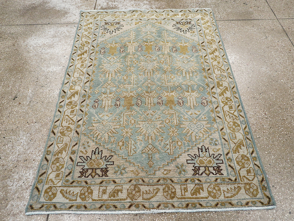 Vintage Persian Malayer Throw Rug, No.32830 - Gss