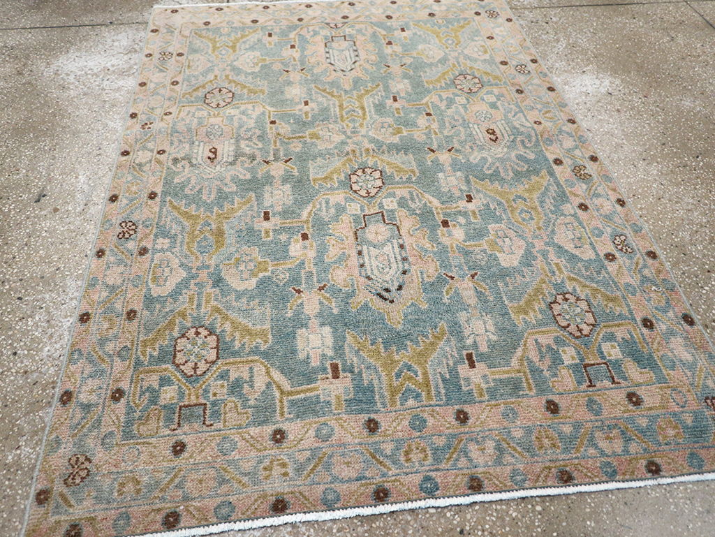 Vintage Persian Malayer Throw Rug, No.32831 - Gss
