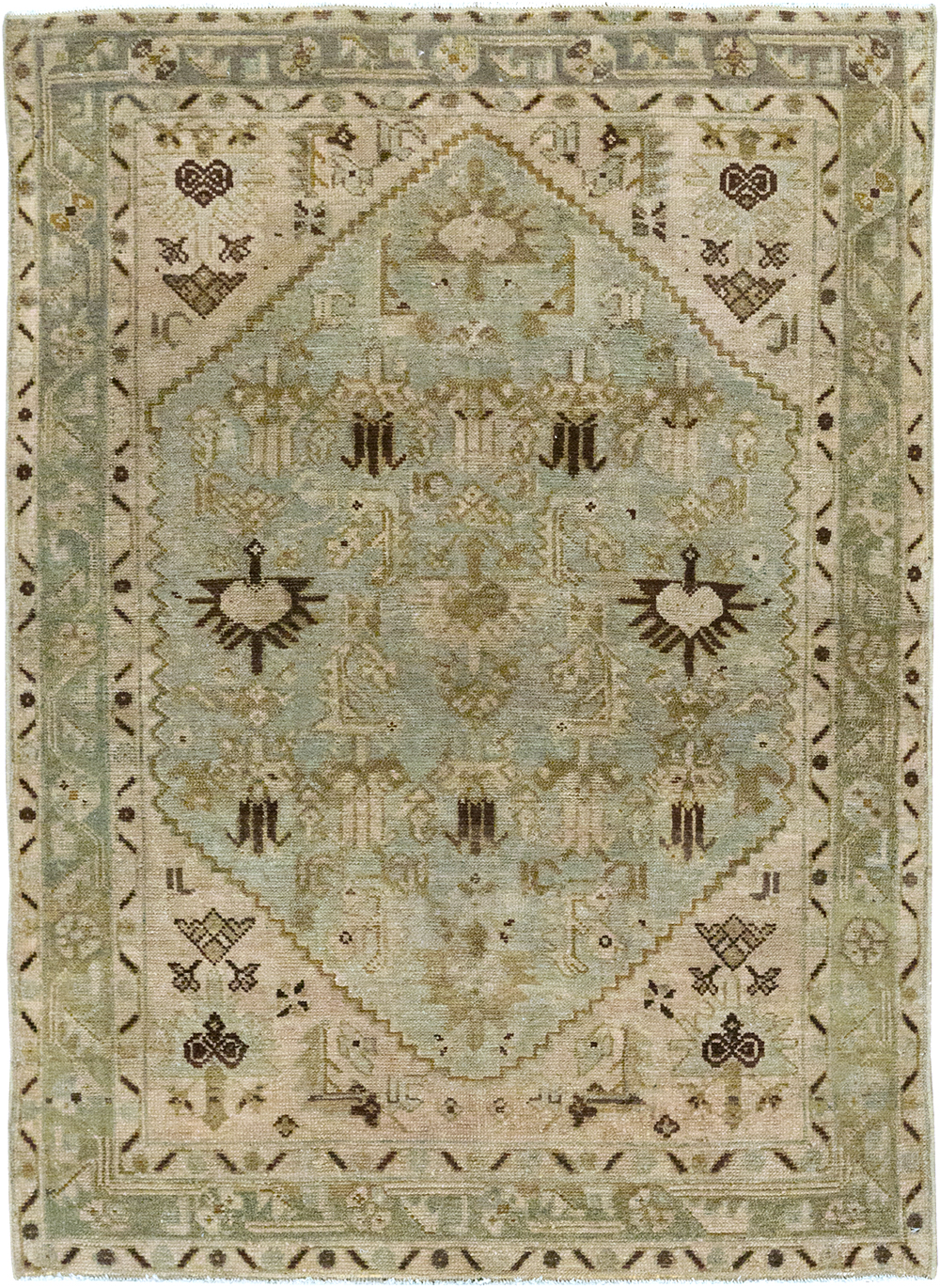 Vintage Persian Malayer Throw Rug, No.32832 - Gss