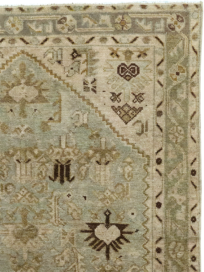 Vintage Persian Malayer Throw Rug, No.32832 - Gss
