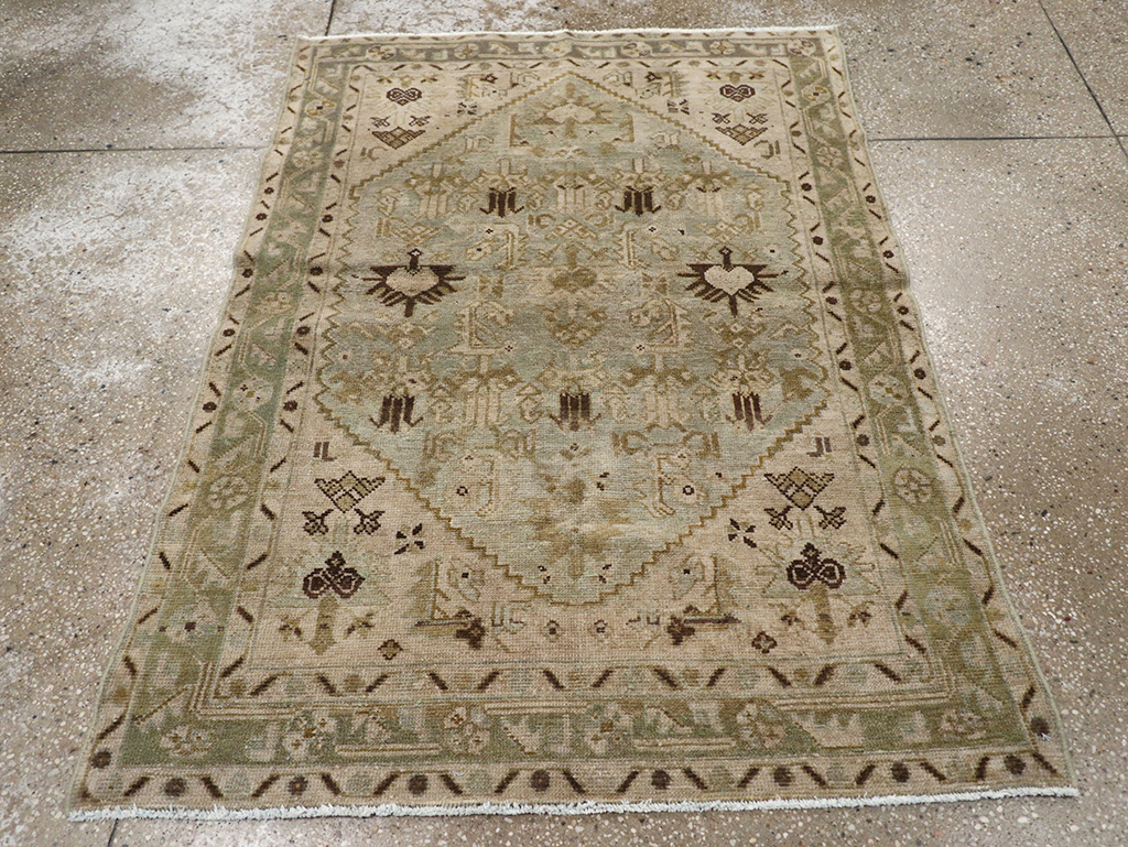 Vintage Persian Malayer Throw Rug, No.32832 - Gss
