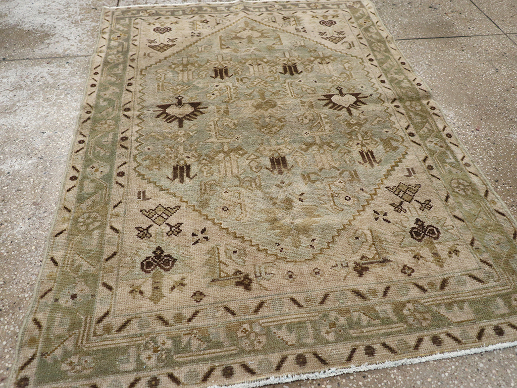 Vintage Persian Malayer Throw Rug, No.32832 - Gss