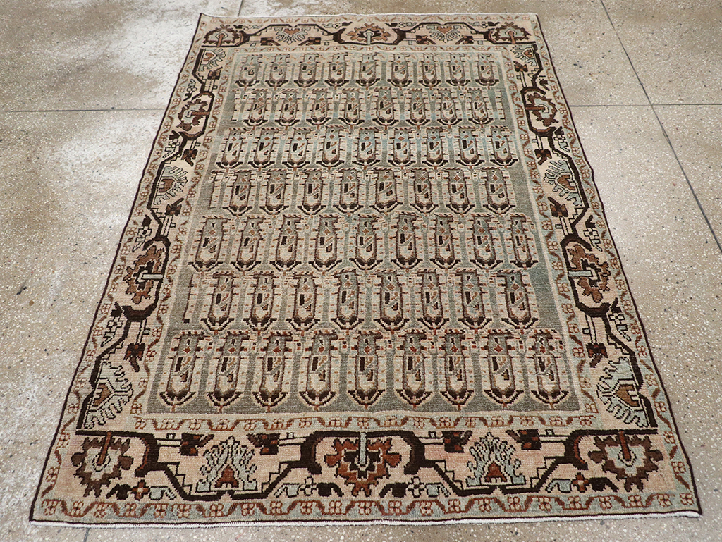Vintage Persian Malayer Accent Rug, No.32833 - Gss