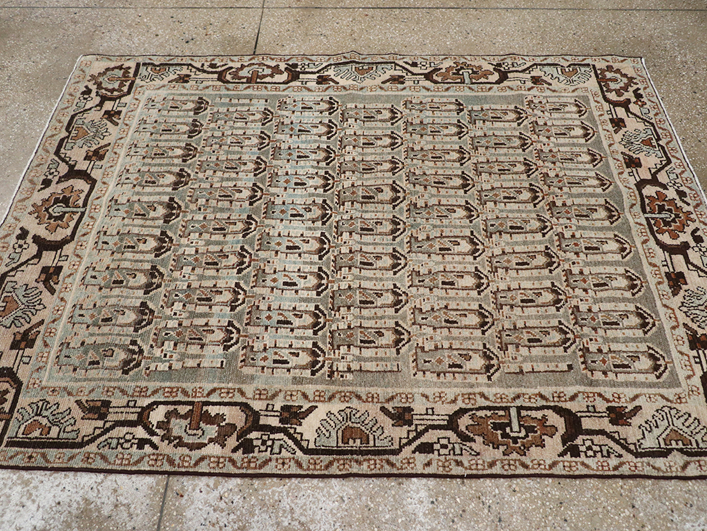 Vintage Persian Malayer Accent Rug, No.32833 - Gss