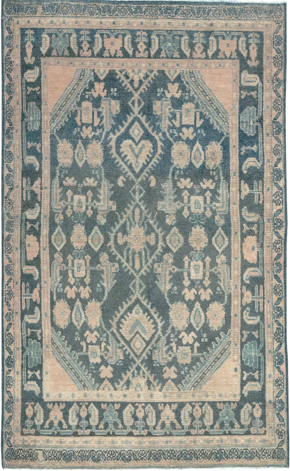 Vintage Persian Malayer Throw Rug, No.32835 - Gss
