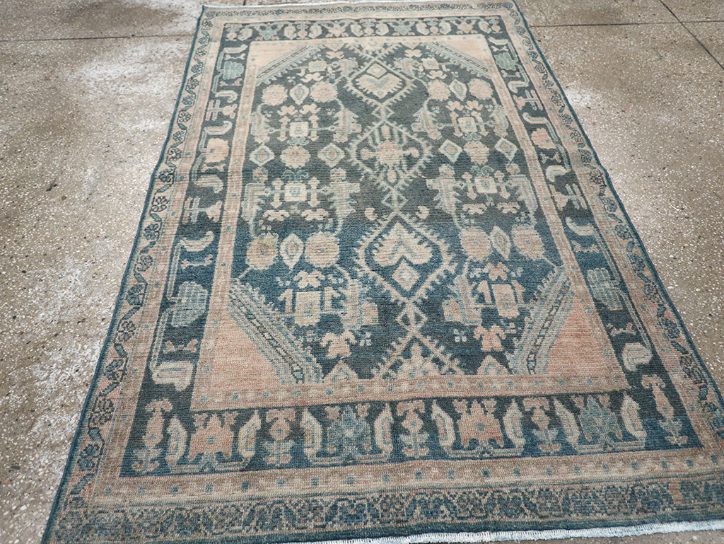 Vintage Persian Malayer Throw Rug, No.32835 - Gss