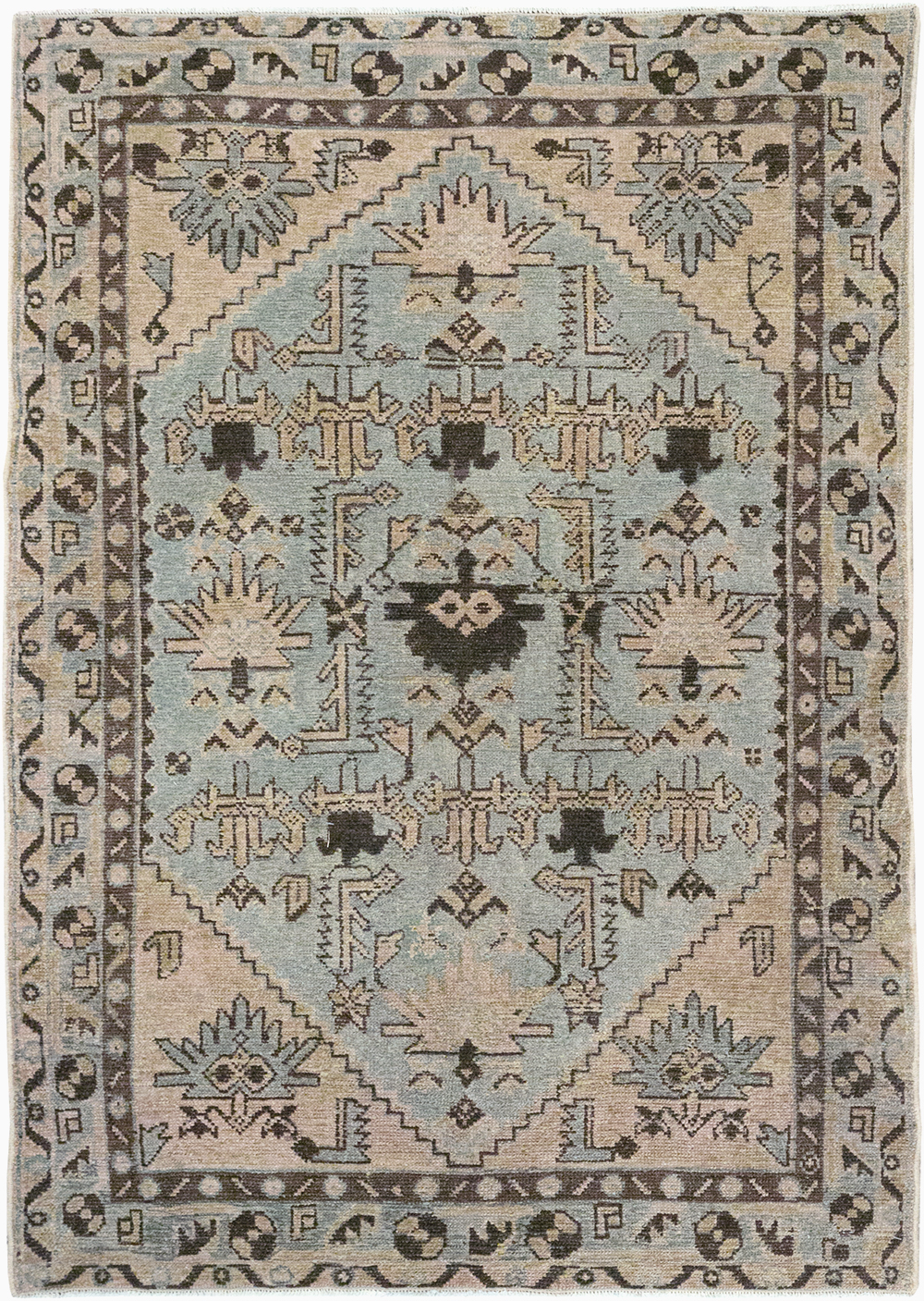 Vintage Persian Malayer Throw Rug, No.32836 - Gss