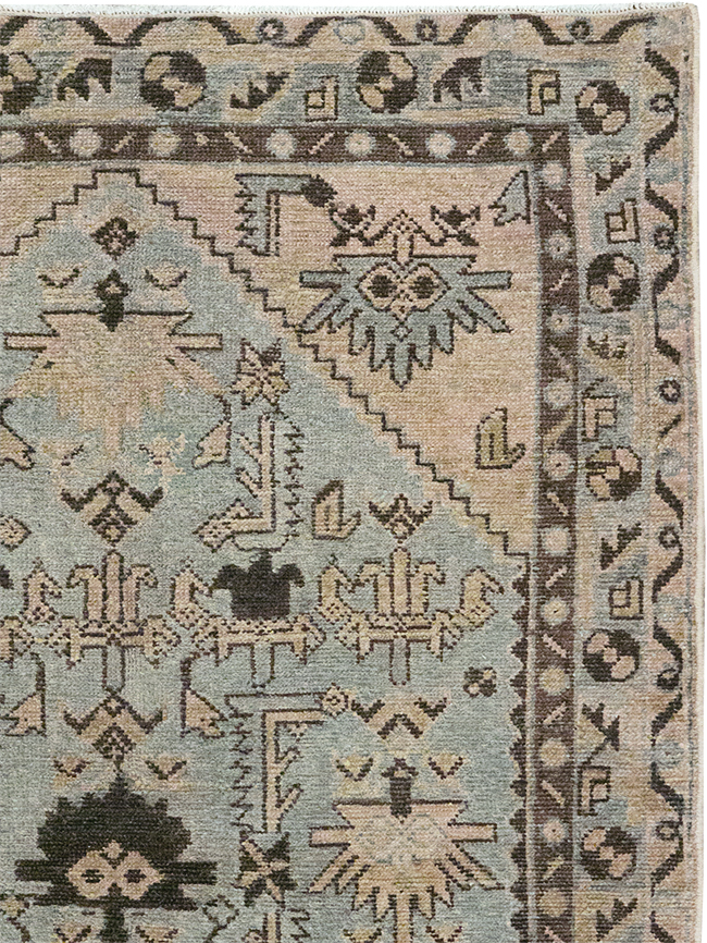 Vintage Persian Malayer Throw Rug, No.32836 - Gss