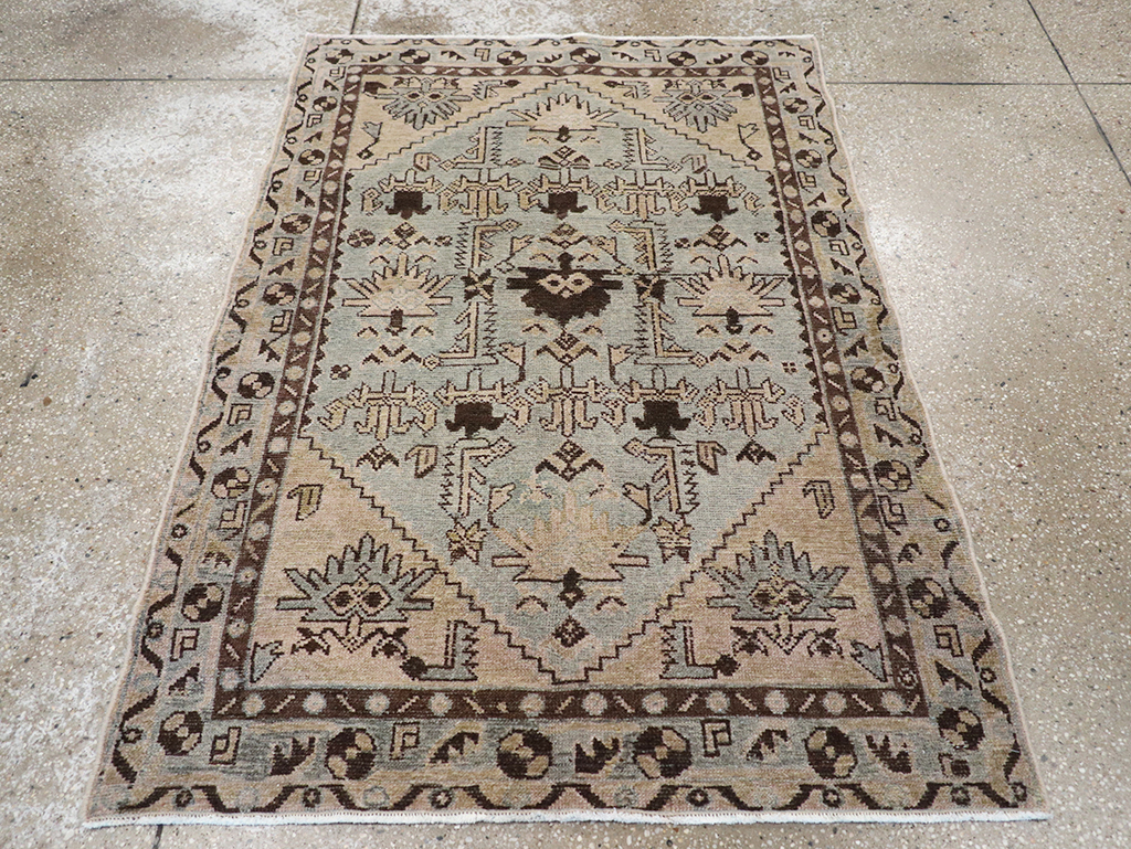 Vintage Persian Malayer Throw Rug, No.32836 - Gss