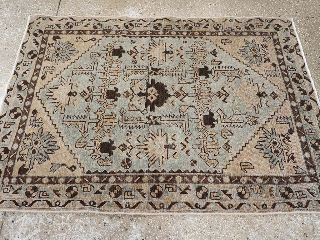 Vintage Persian Malayer Throw Rug, No.32836 - Gss