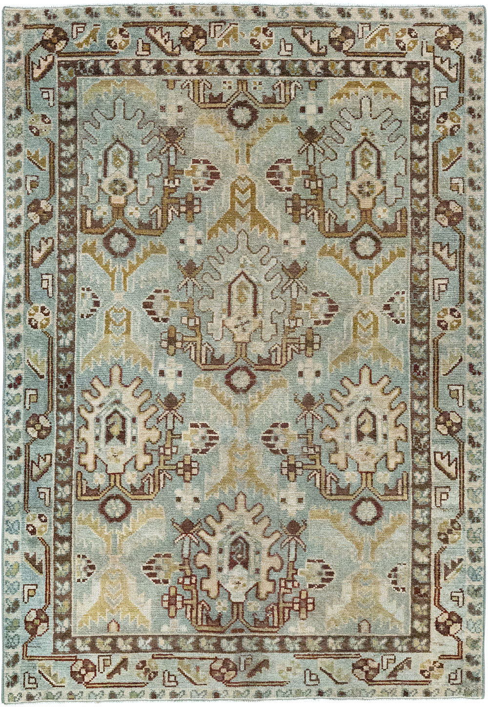 Vintage Persian Malayer Throw Rug, No.32837 - Gss