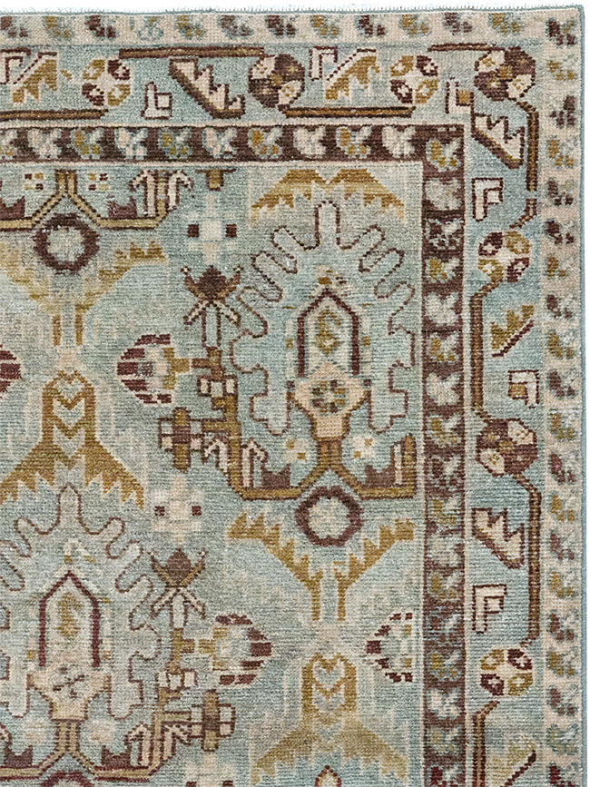 Vintage Persian Malayer Throw Rug, No.32837 - Gss