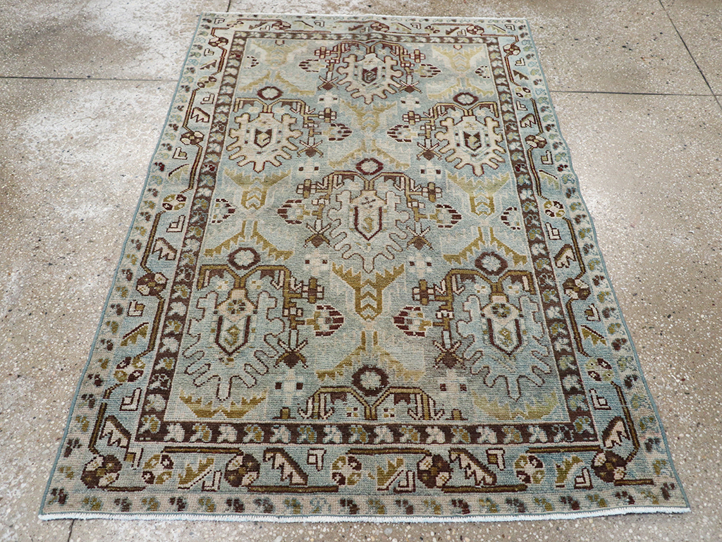 Vintage Persian Malayer Throw Rug, No.32837 - Gss