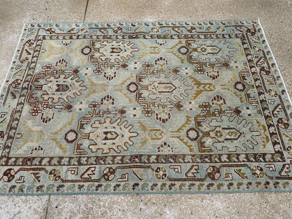 Vintage Persian Malayer Throw Rug, No.32837 - Gss