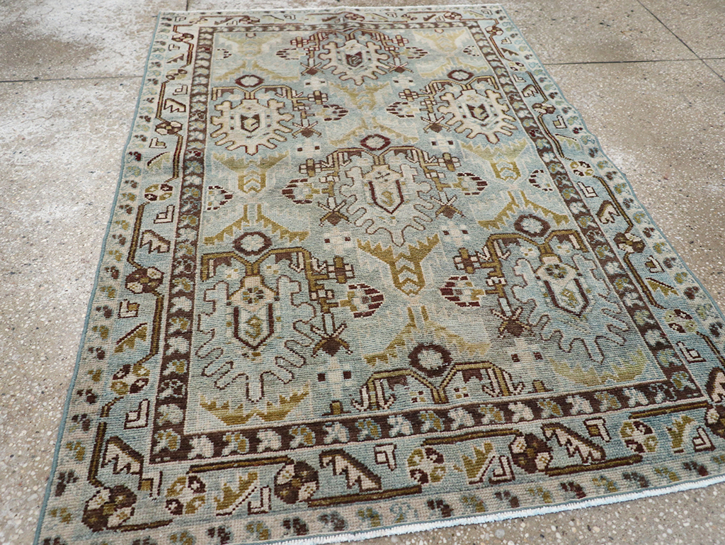 Vintage Persian Malayer Throw Rug, No.32837 - Gss