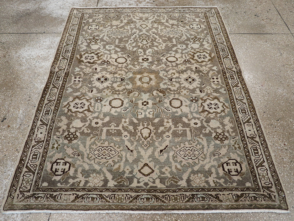 Vintage Persian Malayer Throw Rug, No.32838 - Gss