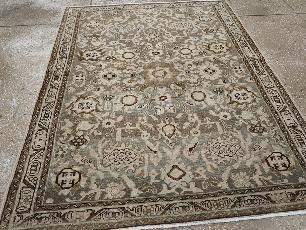 Vintage Persian Malayer Throw Rug, No.32838 - Gss