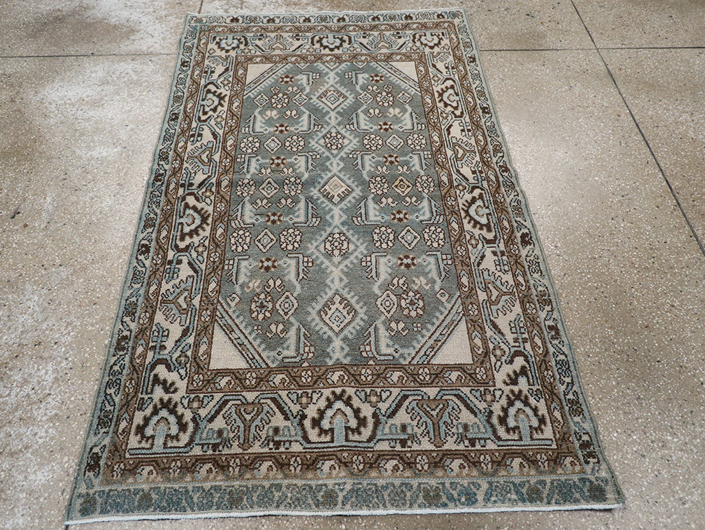 Vintage Persian Malayer Throw Rug, No.32839 - Gss