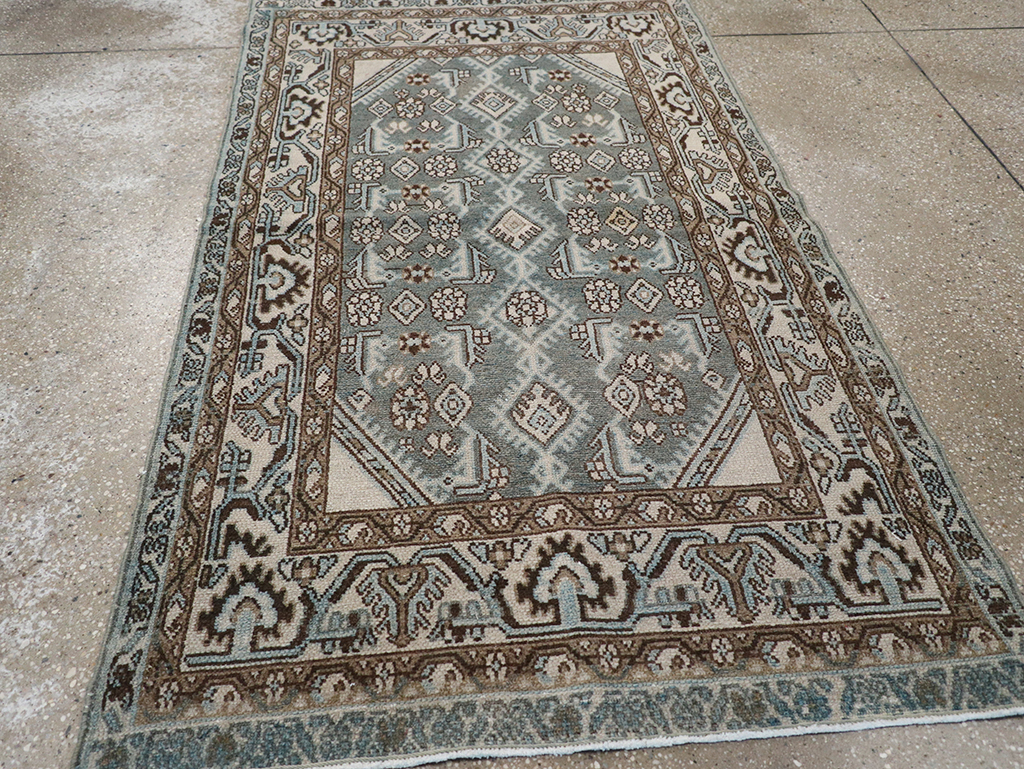 Vintage Persian Malayer Throw Rug, No.32839 - Gss