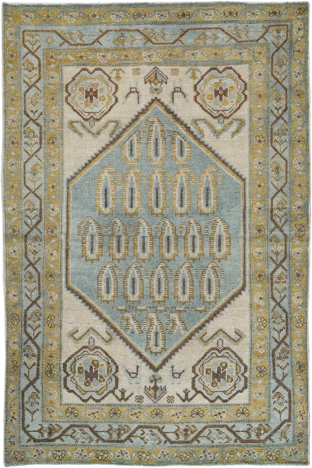 Vintage Persian Malayer Throw Rug, No.32840 - Gss