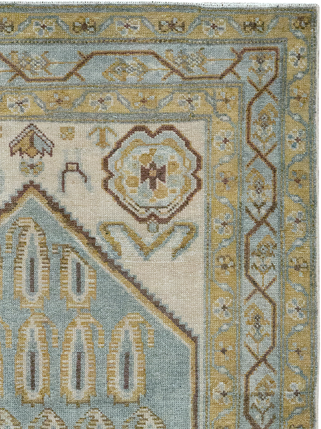 Vintage Persian Malayer Throw Rug, No.32840 - Gss