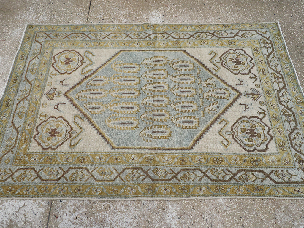 Vintage Persian Malayer Throw Rug, No.32840 - Gss