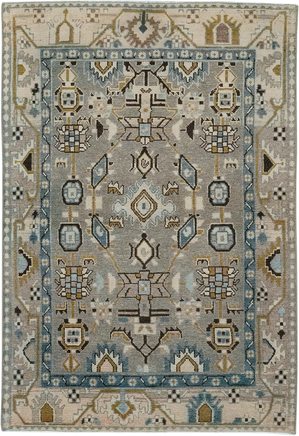Vintage Persian Malayer Throw Rug, No.32841 - Gss