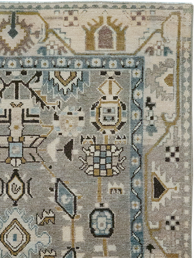 Vintage Persian Malayer Throw Rug, No.32841 - Gss