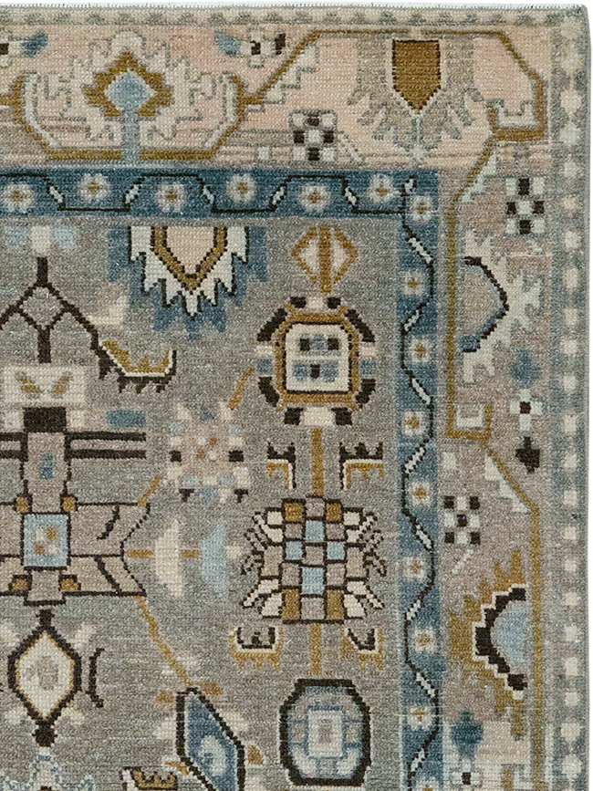 Vintage Persian Malayer Throw Rug, No.32841 - Gss