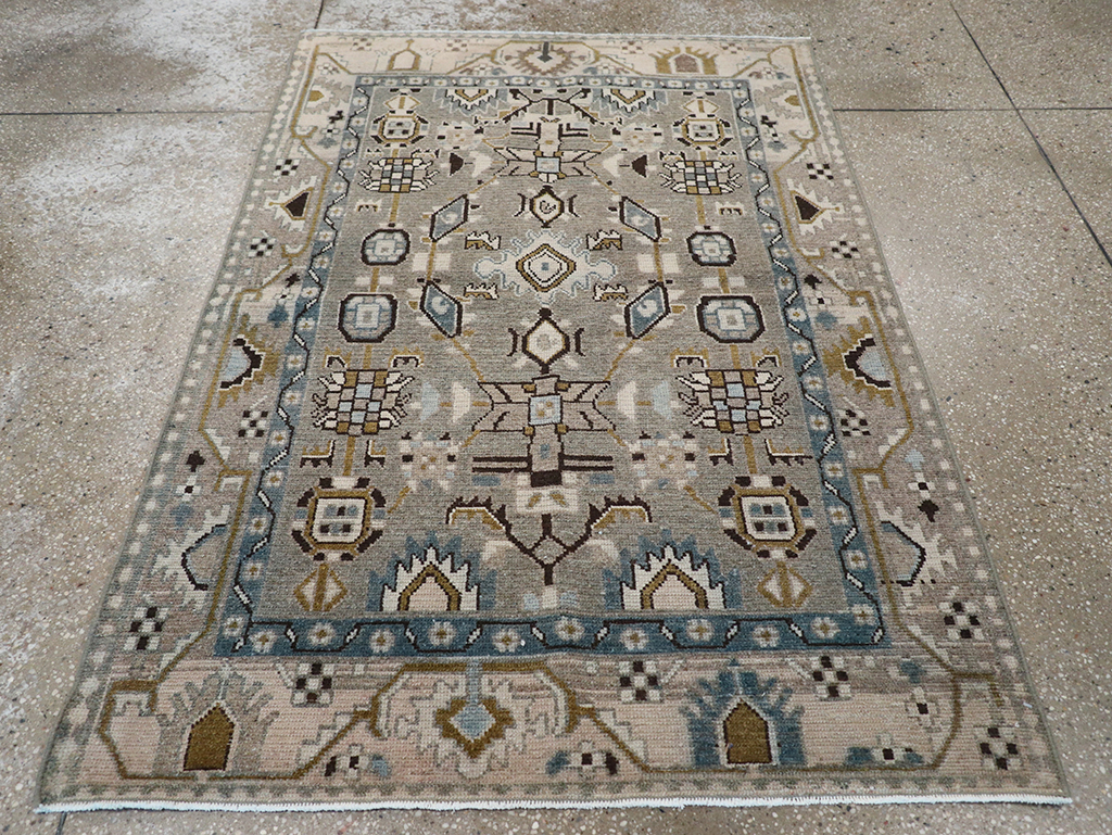 Vintage Persian Malayer Throw Rug, No.32841 - Gss